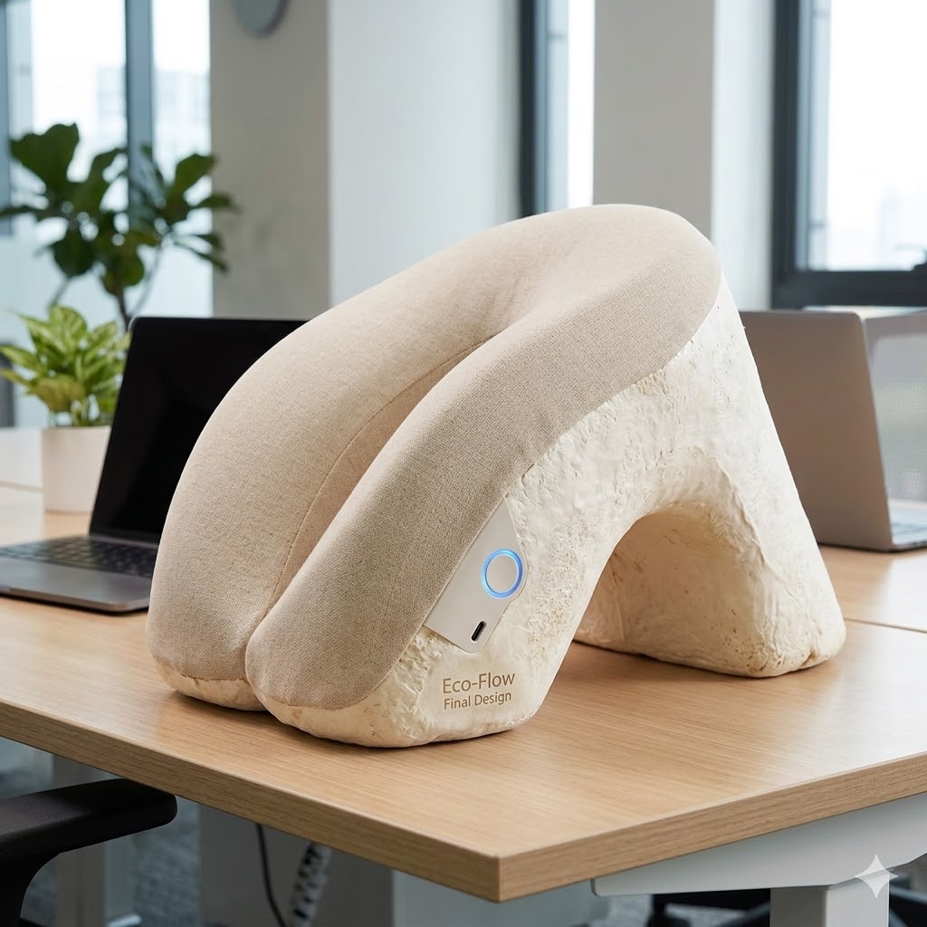 Eco-Flow Pillow Final Design 示意圖